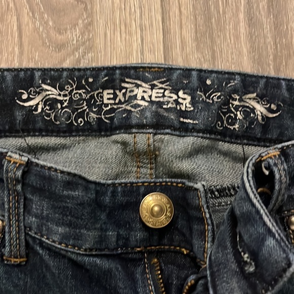 Express dark blue jeans size 2S - Picture 2 of 2